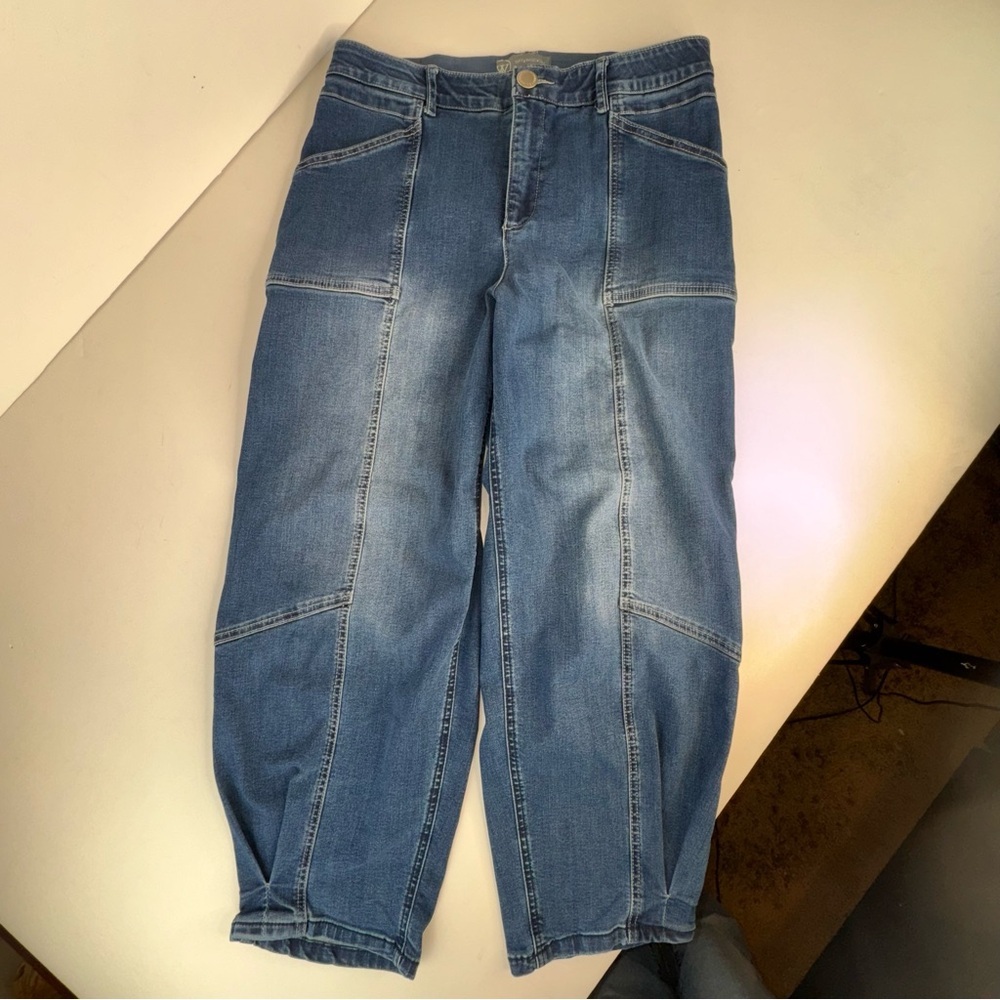 Wit & Wisdom Ab’Solution Skyrise Wide Leg Utility Jean Size 14 - Picture 4 of 17
